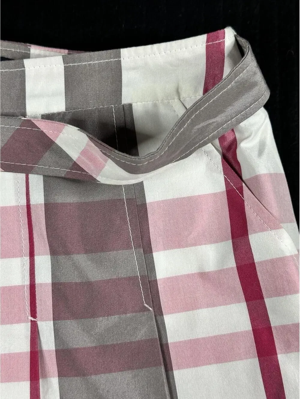 🌸✨ Daniel Hechter Paris Plaid Belted A-Line Skirt ✨🌸